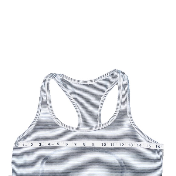 Lululemon Swiftly Tech Striped Black & White Tank Size 10 Workout Shirt Women’s - Picture 6 of 10
